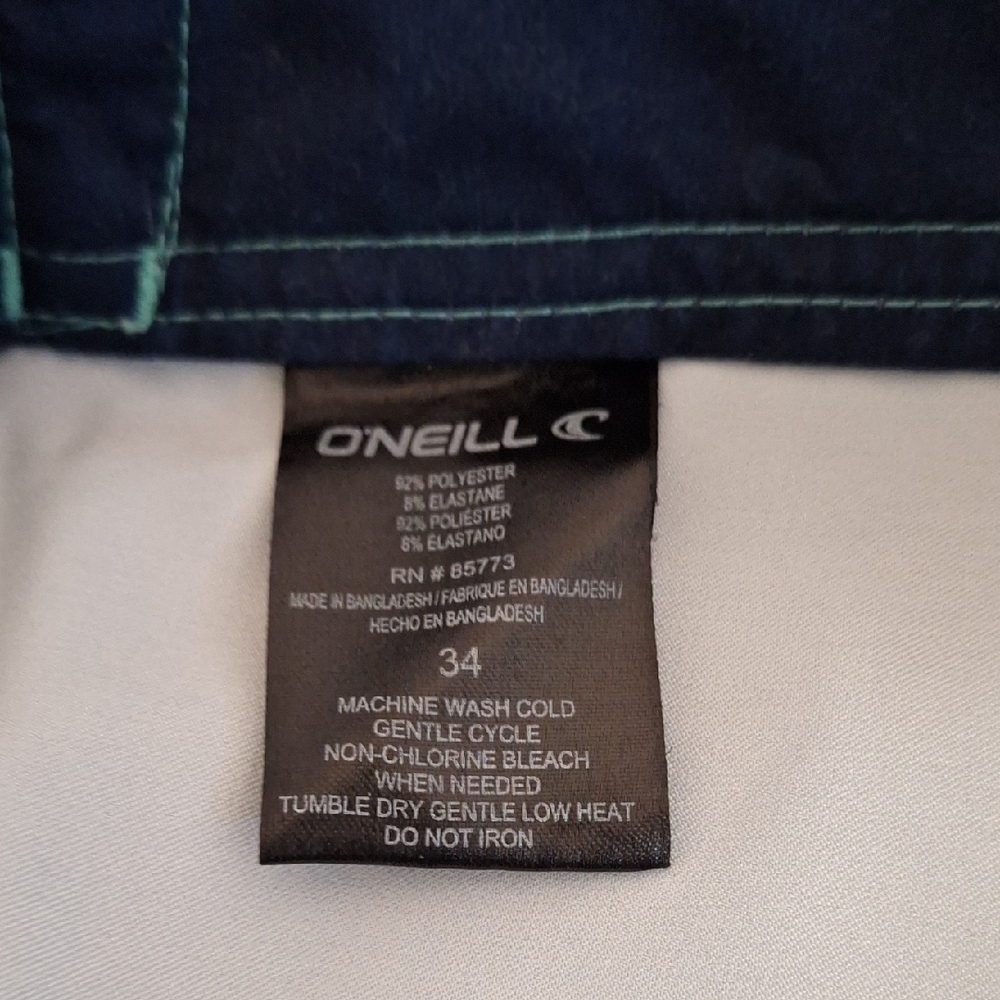 O'Neill Blue and Orange Board Shorts - Picture 3 of 6